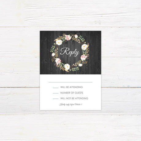 Rose Wreath Invitations - goprintplus