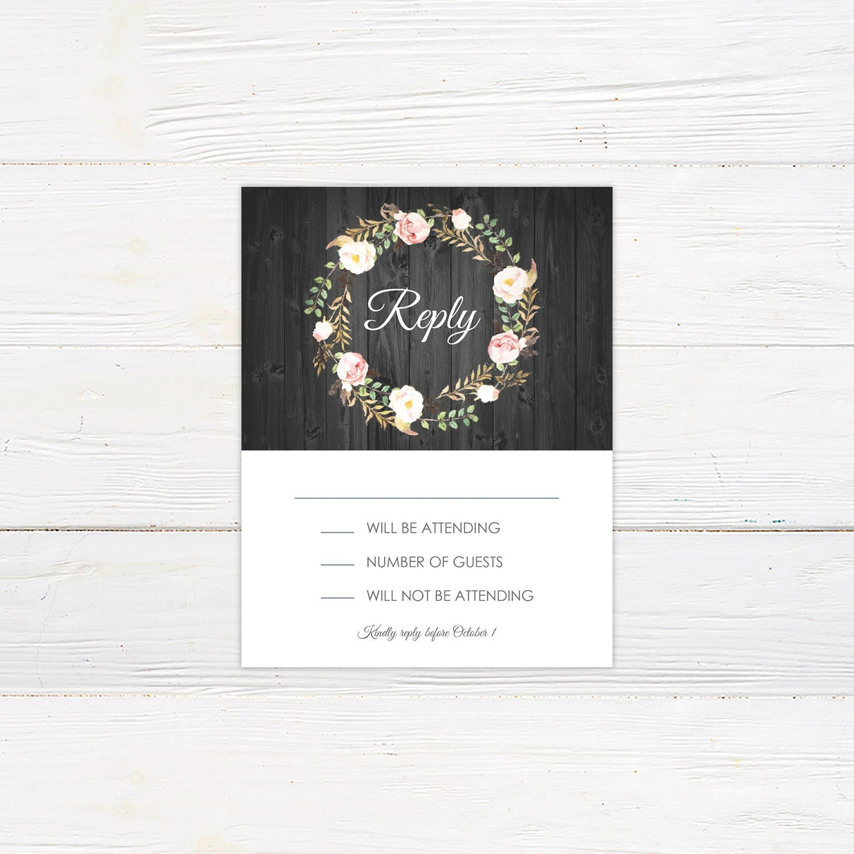 Rose Wreath RSVP - goprintplus