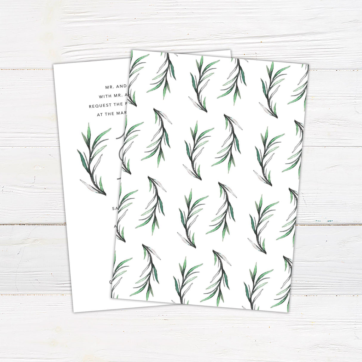 Rosemary Leaves Invitations - goprintplus