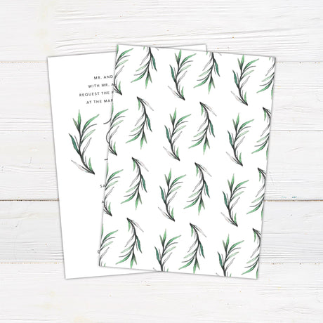 Rosemary Leaves Invitations - goprintplus