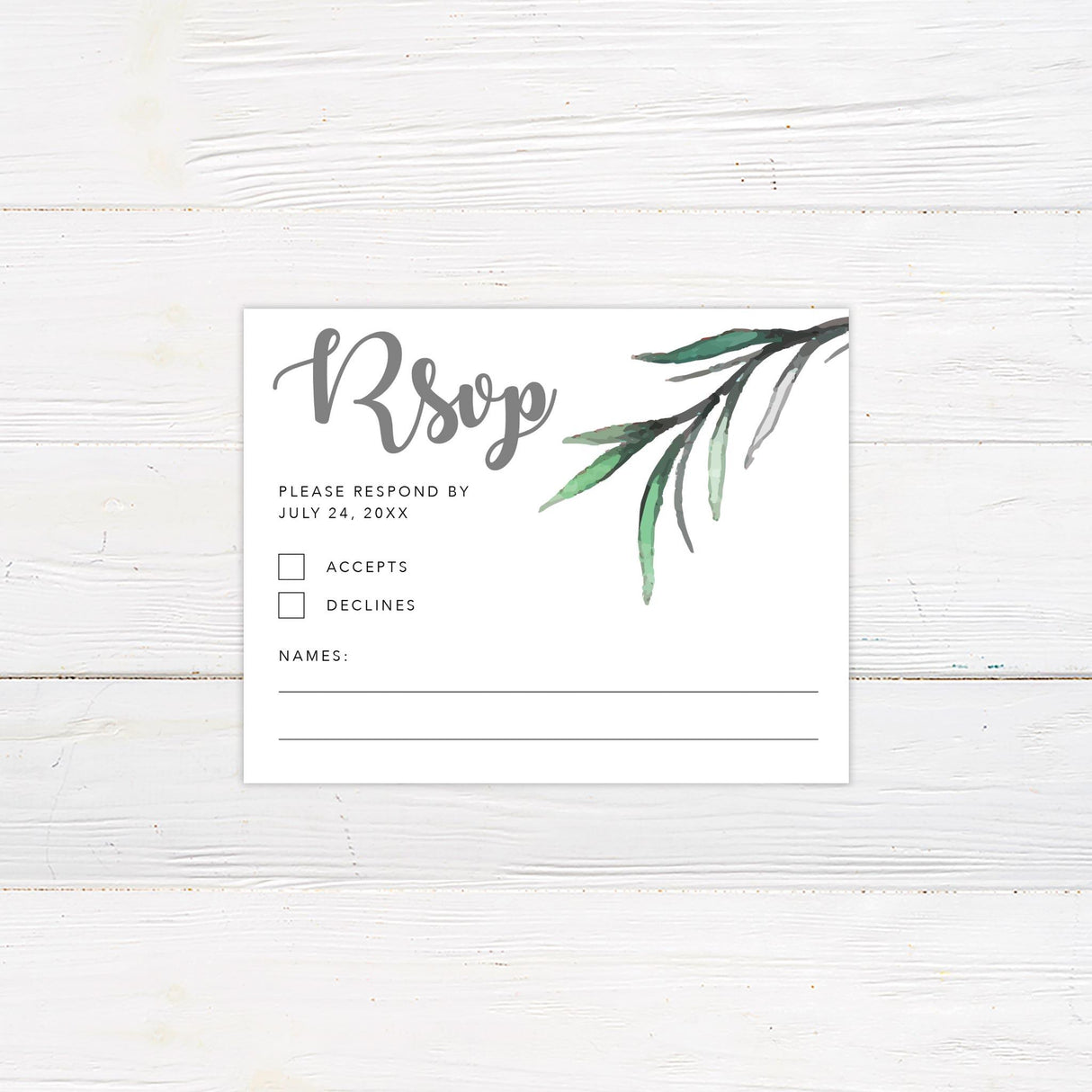 Rosemary Leaves Invitations - goprintplus