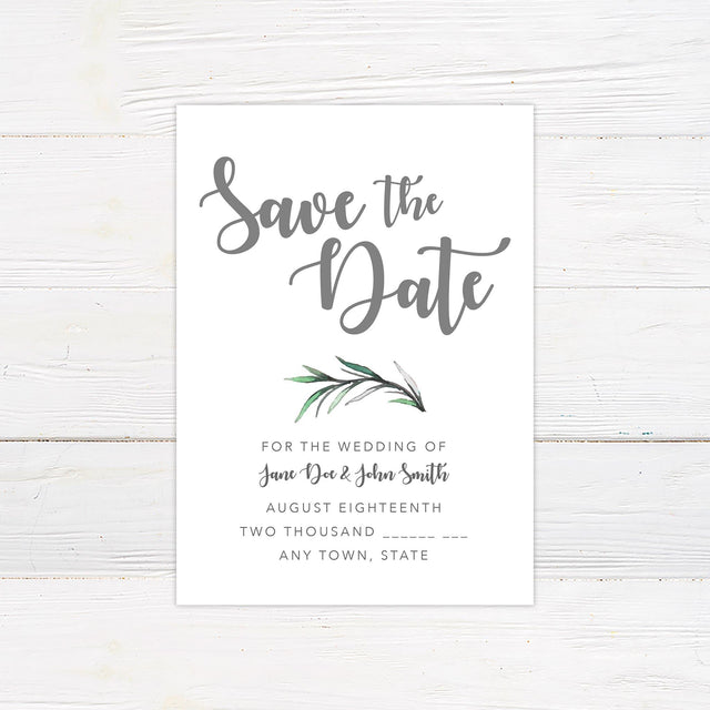 Rosemary Leaves Save The Date - goprintplus