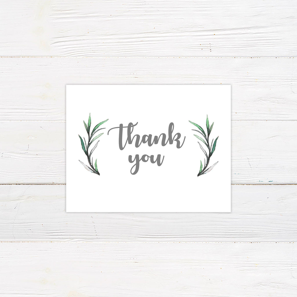 Rosemary Leaves Thank You Card - goprintplus