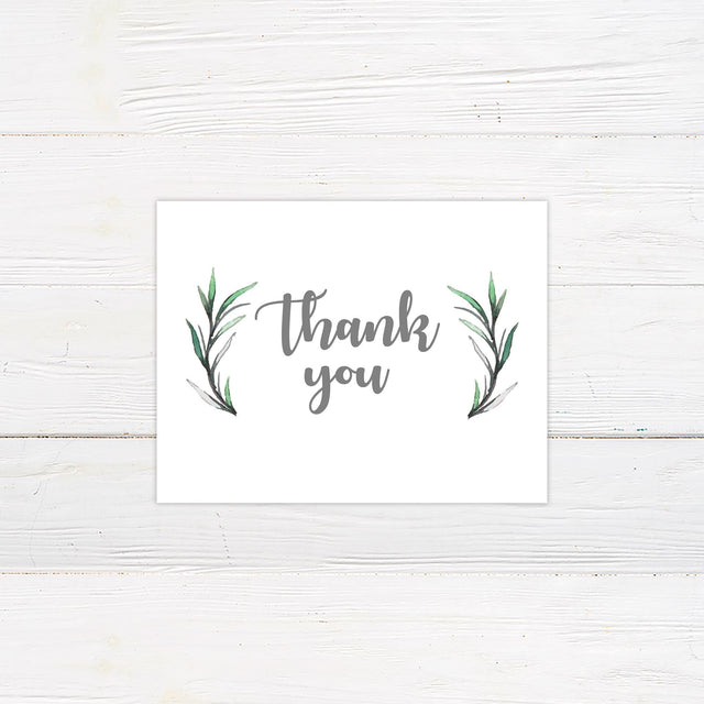 Rosemary Leaves Thank You Card - goprintplus