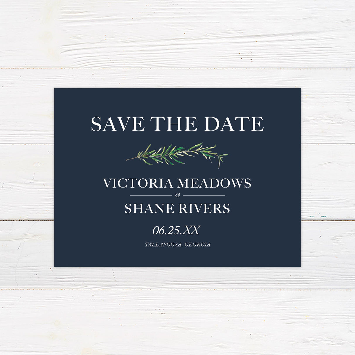 Rosemary Sprig Save The Date - goprintplus