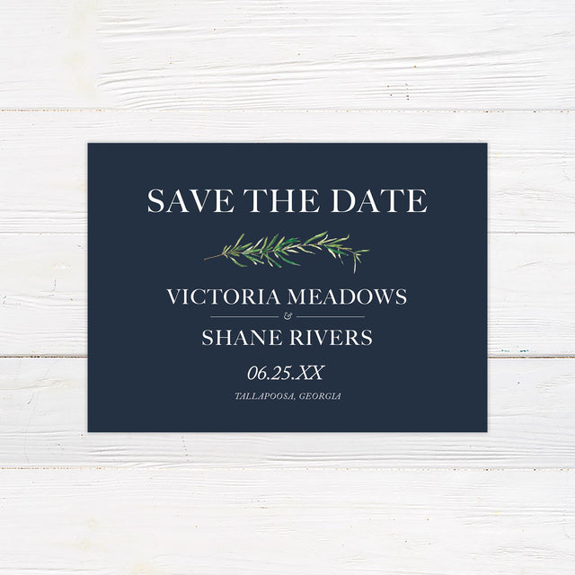 Rosemary Sprig Save The Date - goprintplus