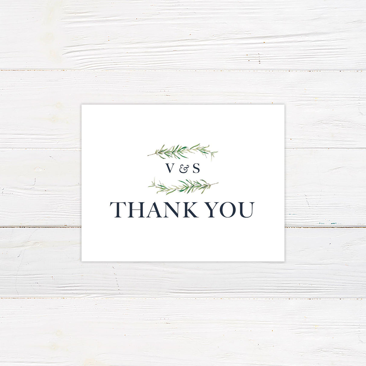 Rosemary Sprig Thank You Card - goprintplus