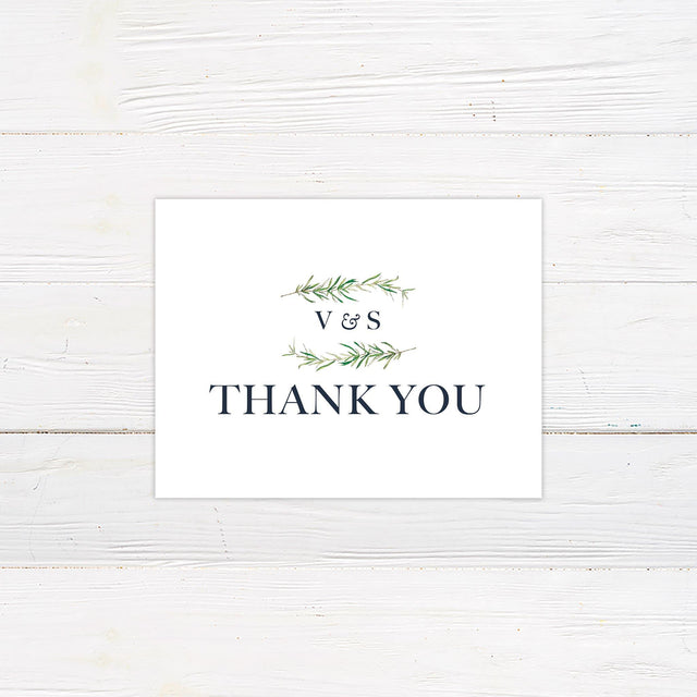 Rosemary Sprig Thank You Card - goprintplus