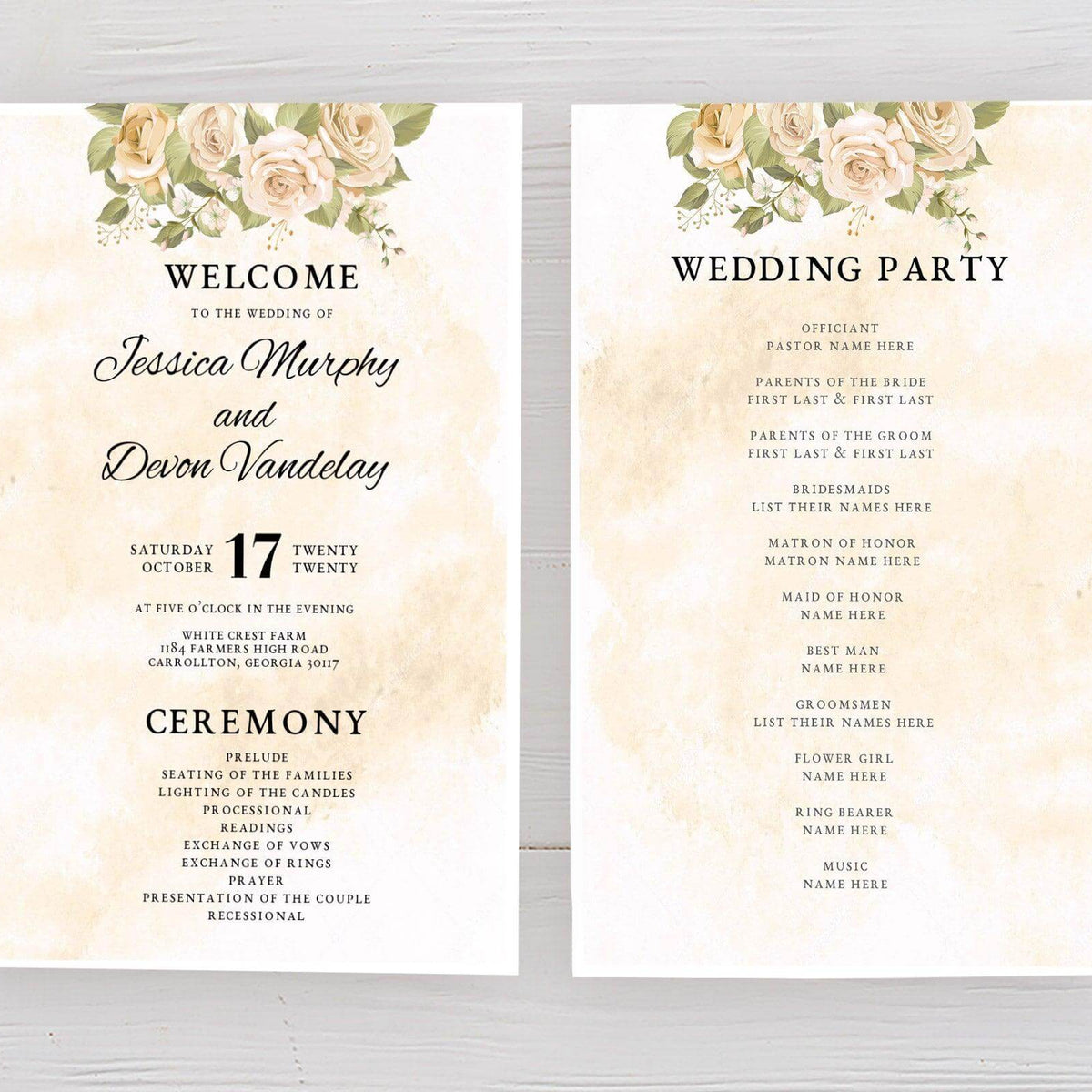 White Roses Program | Go Print Plus
