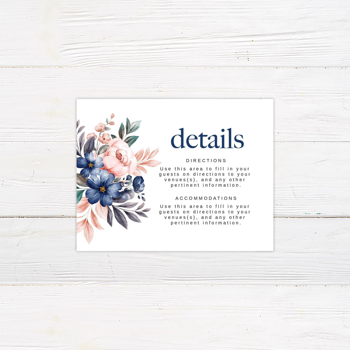 Roses and Leaves Details Cards - goprintplus