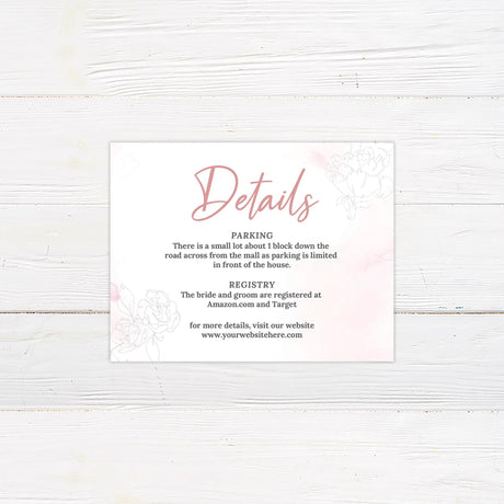 Rosy Watercolor Invitations - goprintplus