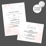 Rosy Watercolor Foil Invitation - goprintplus