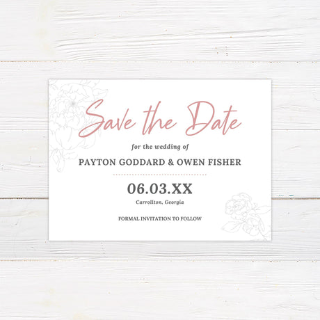 Rosy Watercolor Invitations - goprintplus