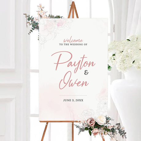 Rosy Watercolor Invitations - goprintplus