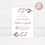 Rustic Botanical Foil Invitation - goprintplus