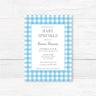 Rustic Gingham Baby Shower Invitation – Buffalo Check Printed Baby Shower Card