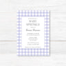 Rustic Gingham Baby Shower Invitation – Buffalo Check Printed Baby Shower Card