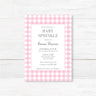 Rustic Gingham Baby Shower Invitation – Buffalo Check Printed Baby Shower Card
