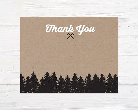 Rustic Outdoor Thank You Card - goprintplus