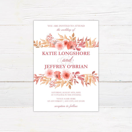 Rustic Roses Invitation - goprintplus