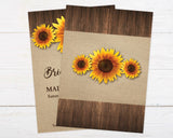 Rustic Sunflower Invitation - goprintplus