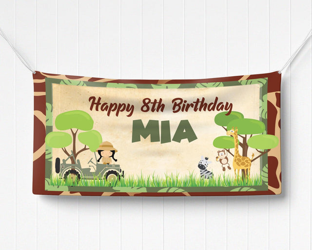 Safari Birthday Banner - goprintplus