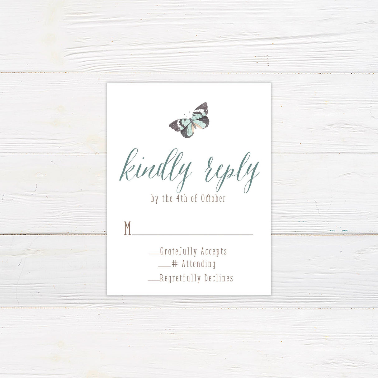 Sage Butterfly Invitations - goprintplus