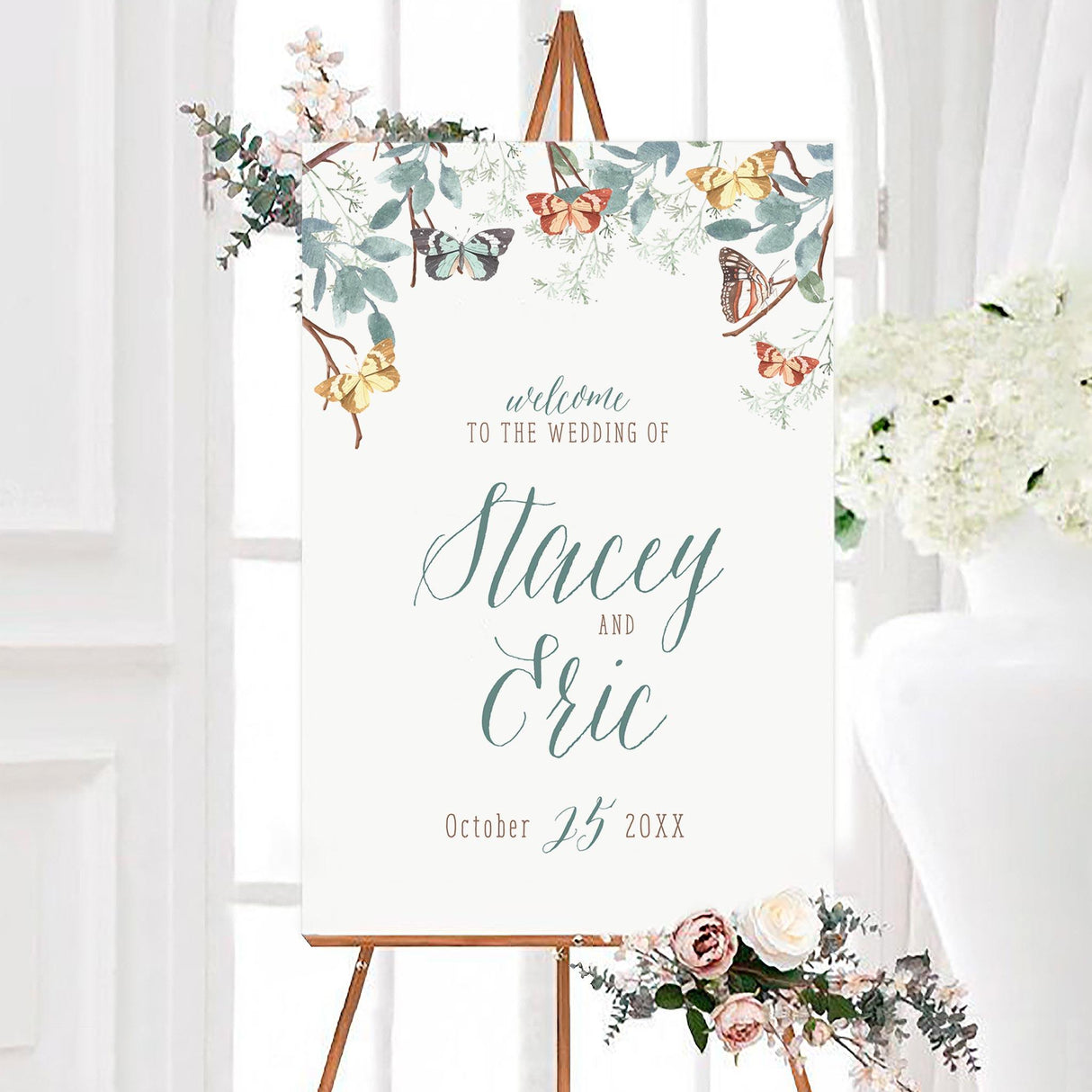 Sage Butterfly Invitations - goprintplus