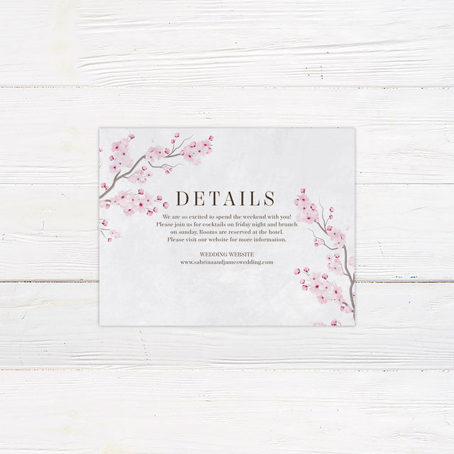 Sakura Flowers Details Card - goprintplus