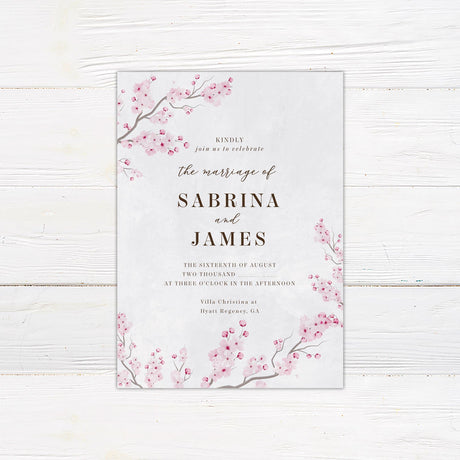 Sakura Flowers Invitation - goprintplus