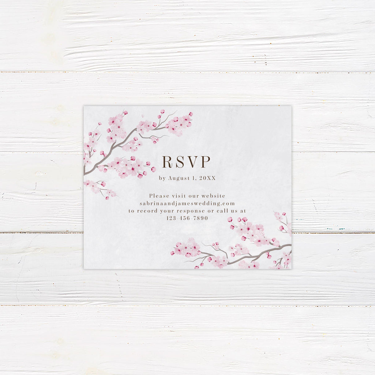 Sakura Flowers RSVP - goprintplus