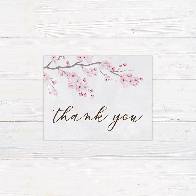 Sakura Flowers Thank You Card - goprintplus