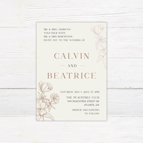 Sandrift Floral Invitations - goprintplus