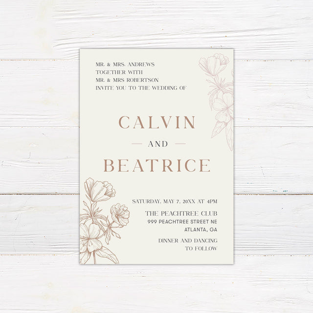 Sandrift Floral Invitations - goprintplus