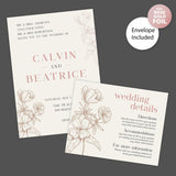 Sandrift Floral Foil Invitation - goprintplus