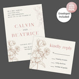 Sandrift Floral Foil Invitation - goprintplus