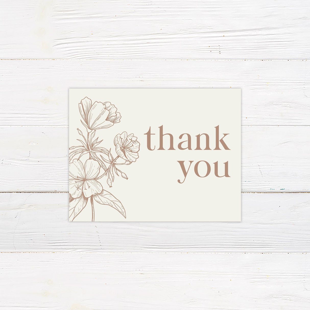 Sandrift Floral Thank You Card - goprintplus