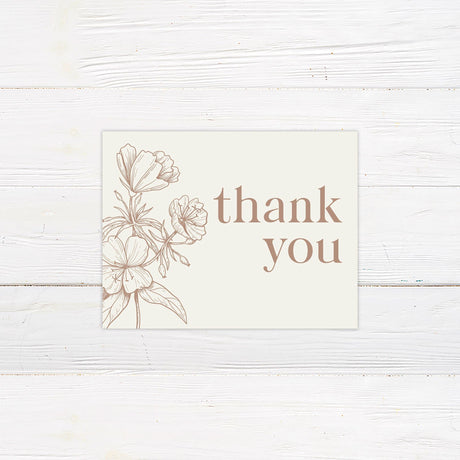 Sandrift Floral Thank You Card - goprintplus