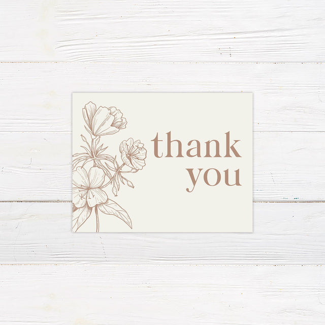 Sandrift Floral Thank You Card - goprintplus