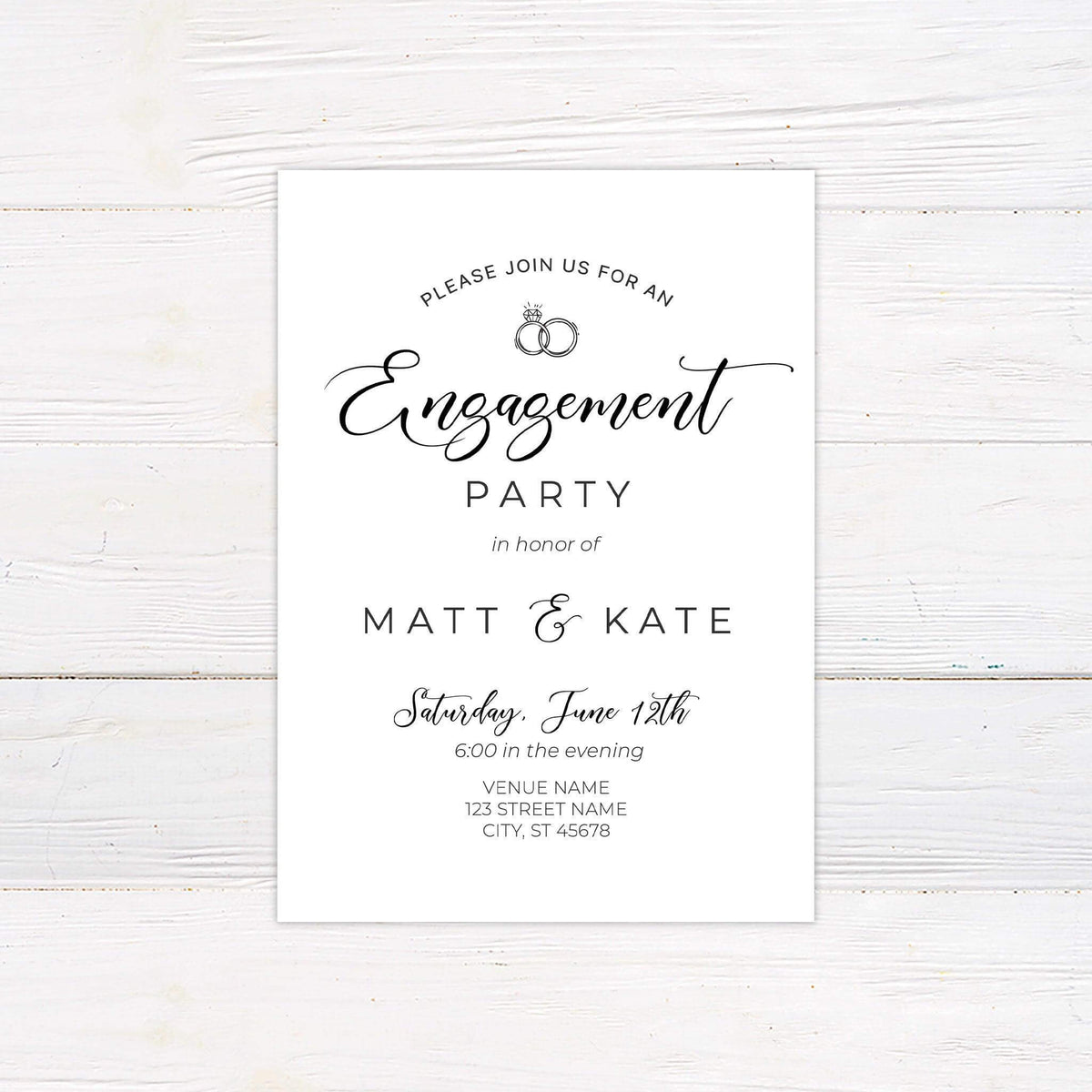 Script engagement invitation go print plus