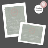 Seafoam Canvas Foil Invitation - goprintplus