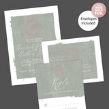 Seafoam Canvas Foil Invitation - goprintplus