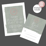 Seafoam Canvas Foil Invitation - goprintplus