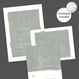 Seafoam Canvas Foil Invitation - goprintplus