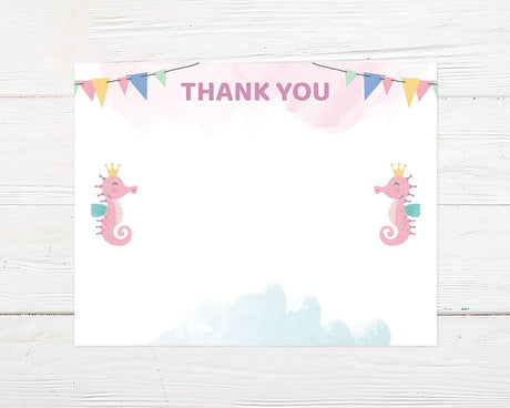 Seahorse Thank You Card - goprintplus