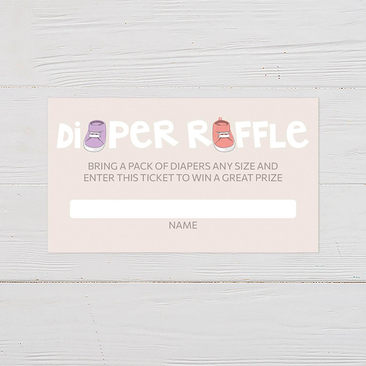 Seeing Double Diaper Raffle Ticket – Go Print Plus