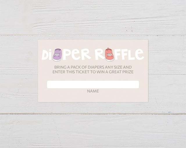 Seeing Double Diaper Raffle Ticket - goprintplus