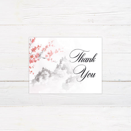 Serene Mountainside Thank You Card - goprintplus