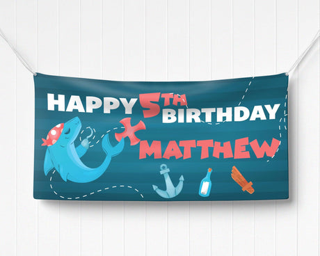 Shark Party Banner - goprintplus