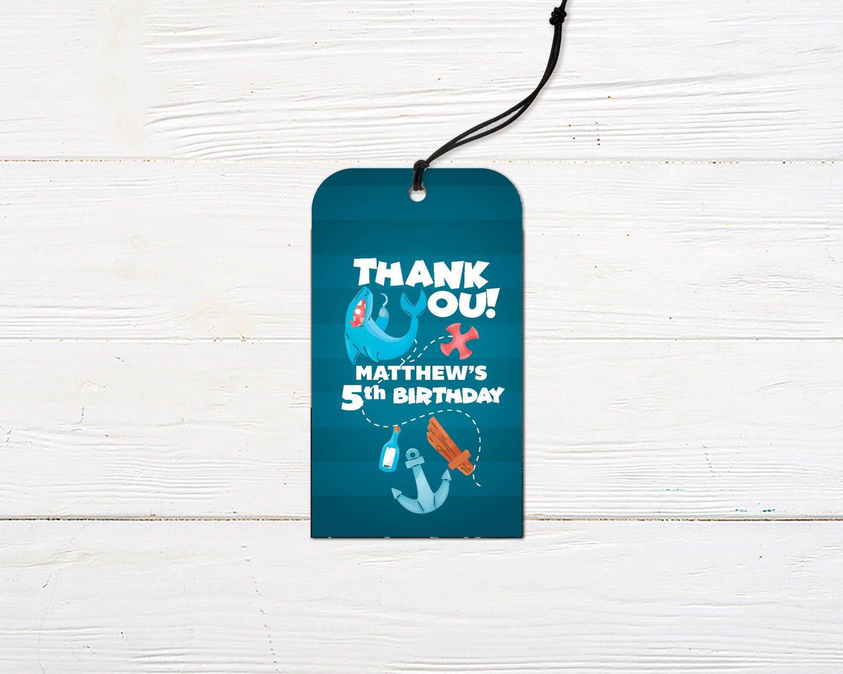 Shark Party Favor Tag - goprintplus